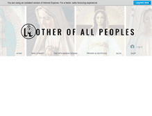 Tablet Screenshot of motherofallpeoples.com